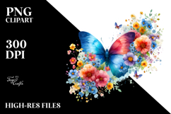 Colorful Butterfly Painting PNG Product Image 2
