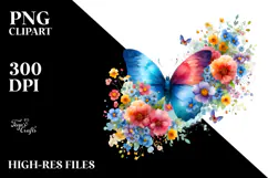 Colorful Butterfly Painting PNG Product Image 2