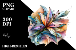 Abstract Lily Frame, PNG Product Image 2