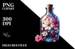 Shiny Bottle with Cosmos Clipart Product Image 3