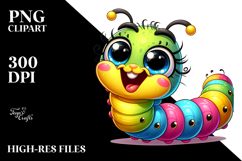Colorful Baby Caterpillar | Sublimation | Clipart Product Image 2