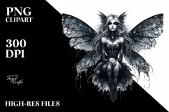 Detailed Watercolor Gothic Fairy Product Image 1