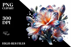 Abstract Glossy Freesia Made of Diamond Material | Product Image 1
