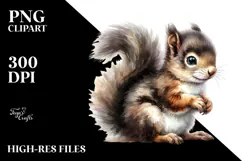 Cute Baby Squirrel with Big Eyes Digital PNG Product Image 2