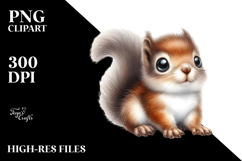 Baby Squirrel Painting PNG Product Image 2