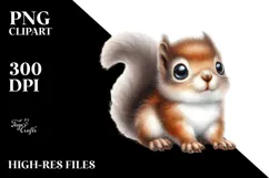Baby Squirrel Painting PNG Product Image 2