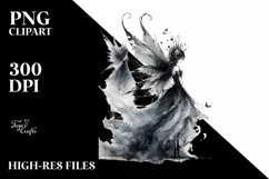 Gothic Fairy Watercolor PNG Product Image 1