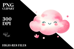 Pinkish Smiling Cloud PNG Product Image 2