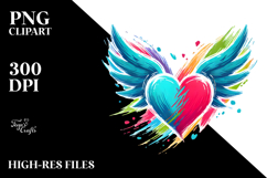 Heart with Wings PNG Product Image 2