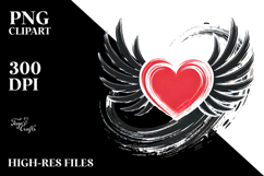 Heart with Wings, Transparent PNG Product Image 2