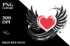 Heart with Wings, Transparent PNG Product Image 2