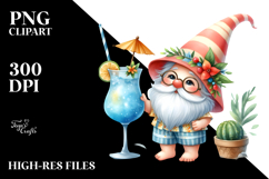 Whimsical Gnome with Cocktail PNG Product Image 2