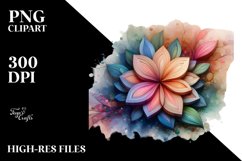 Pastel Stained Petunia Splash Clipart Product Image 3