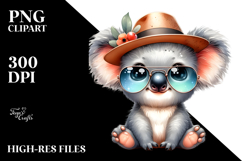 Cute Baby Koala with Cool Haircut PNG Product Image 2