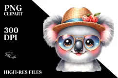 Cute Baby Koala with Cool Haircut PNG Product Image 2