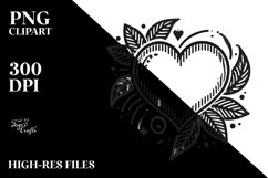 Simple Heart Tattoo PNG Product Image 2