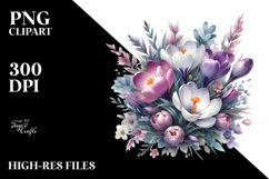 Artistic Crocus Filled Large Clipart Product Image 1