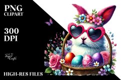 Easter Bunny with Victory Sign PNG Product Image 2