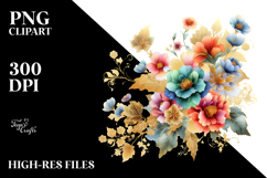 Colorful Hawaiian Flowers PNG Product Image 2