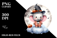 Cute Elephant Standing on Cloud PNG Product Image 2