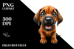 Baby Rhodesian Ridgeback with Big Eyes PNG Product Image 2