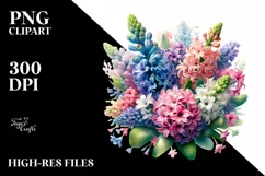 Colorful Watercolor Bouquet with Pansy | Sublimation | Product Image 1