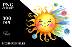 Very Simple Smiling Sun PNG Product Image 2