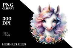 Detailed Baby Unicorn, White Background Product Image 2