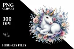 Detailed Baby Unicorn PNG Product Image 3