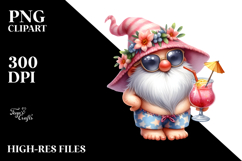 Whimsical Gnome Drinking Cocktail PNG Product Image 2