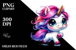 Running Cute Unicorn PNG Product Image 2