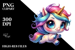 Cute Running Unicorn PNG Product Image 2