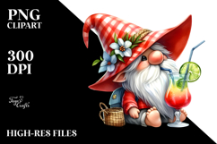 Gnome with Cocktail, PNG Product Image 2