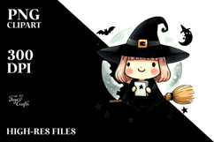 Funny Witch Clipart PNG Product Image 2