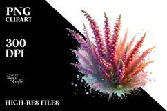 Glossy Heather Material Watercolor Splash | Clipart Product Image 1