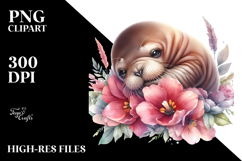 Sleeping Baby Walrus PNG Product Image 2