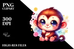 Colorful Jungle Clipart, Cute Baby Macaw Product Image 3