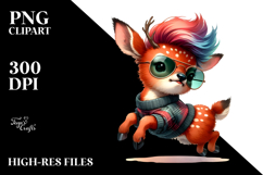 Revolted Jumping Deer PNG Product Image 2