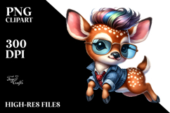 Funny Jumping Deer PNG Product Image 2