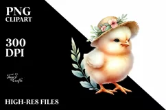 Baby Chicken Watercolor PNG Product Image 3