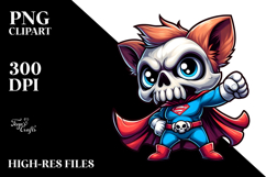 Dramatic Animal Skull with Hero Cape PNG Product Image 2
