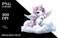 Whimsical Fantasy Clipart, Cute Unicorn Dance Product Image 1