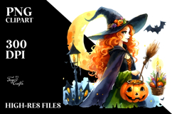 Witch for Halloween | Vibrant Art Clipart Product Image 2