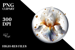 Glossy Iris, Watercolor PNG Product Image 2