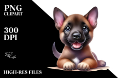 Happy Malinois Baby PNG Product Image 2