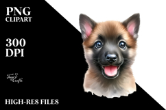 Baby Malinois Watercolor PNG Product Image 2