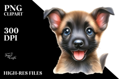 Happy Malinois Baby PNG Product Image 2