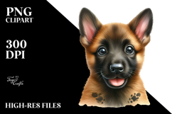 Happy Malinois Baby PNG Product Image 2