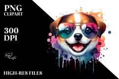 Expressive Dog with Sunglasses PNG Product Image 2