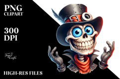 Funny Halloween Skull Laugh PNG Product Image 2